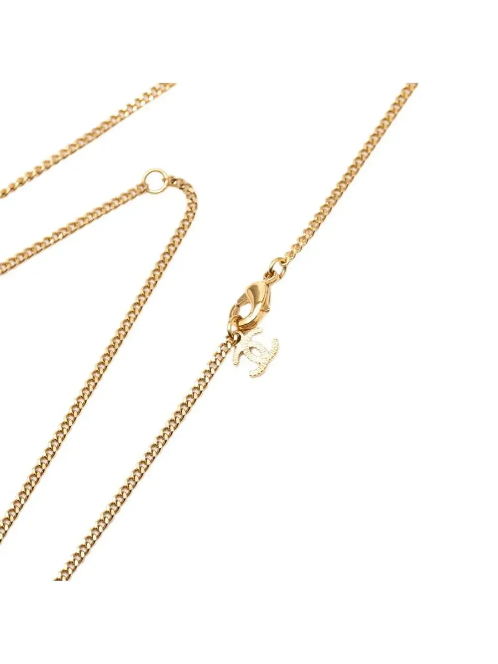 Chanel Cc Logo Pendant Necklace Gold- #287721C78B